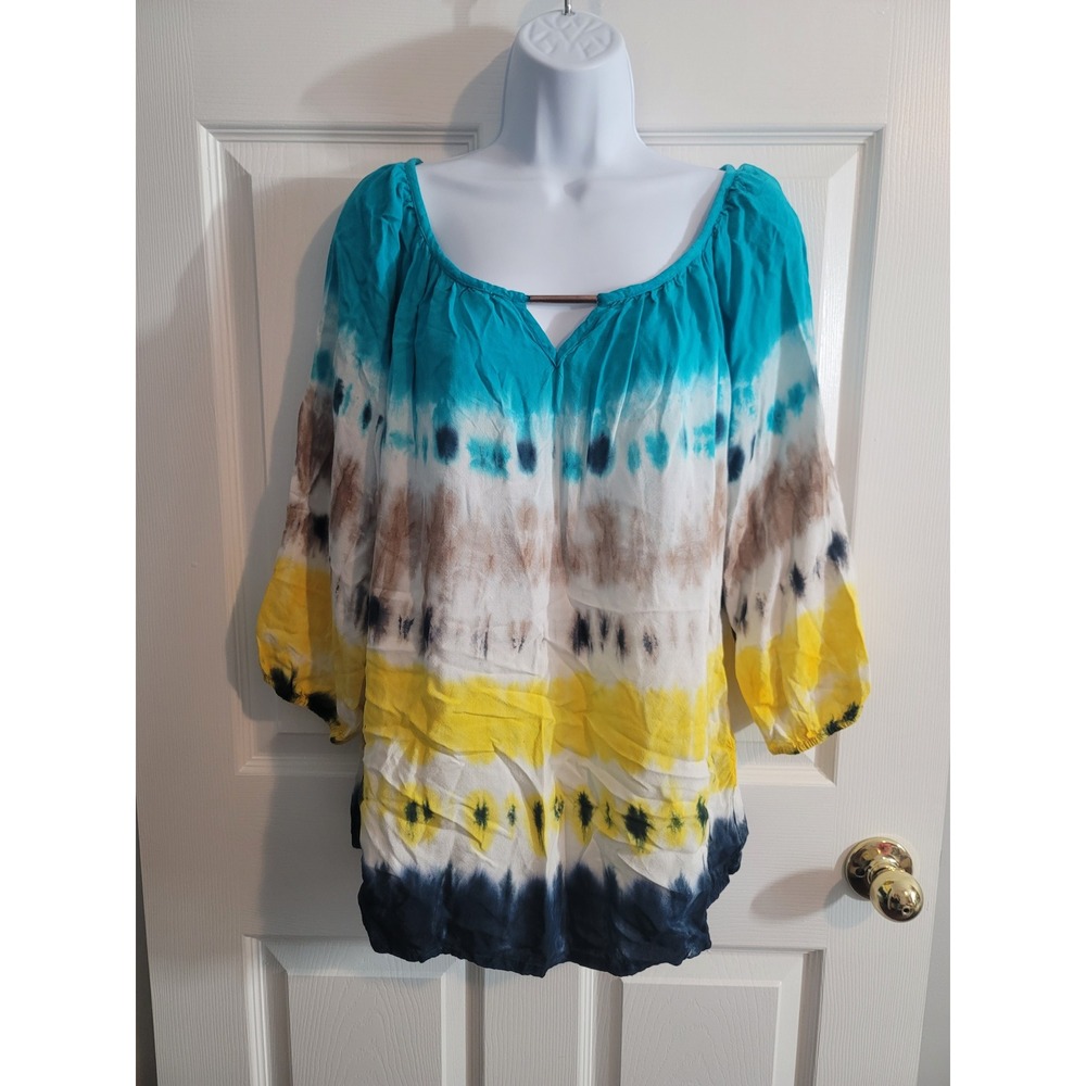 Unique Spectrum Rayon Tye Dye Top size Large